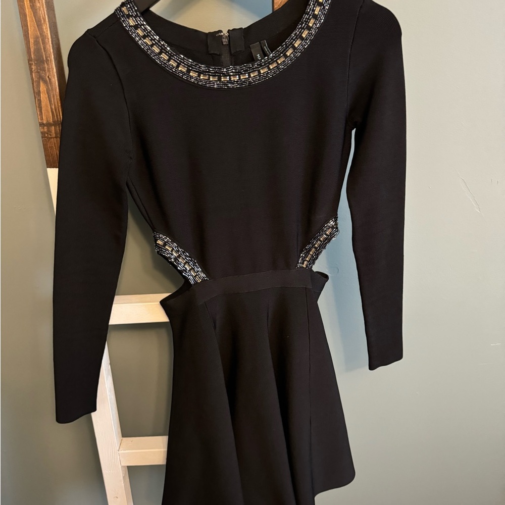 Marciano Embellished Cut-Out Dress – Statement Little Black Dress 🖤✨ - Picture 5 of 5